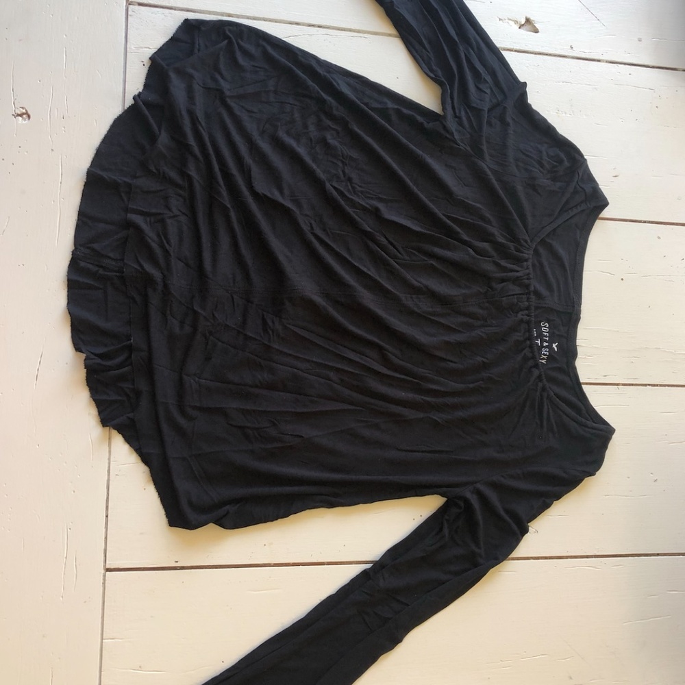 A&E soft and sexy long sleeve black tee